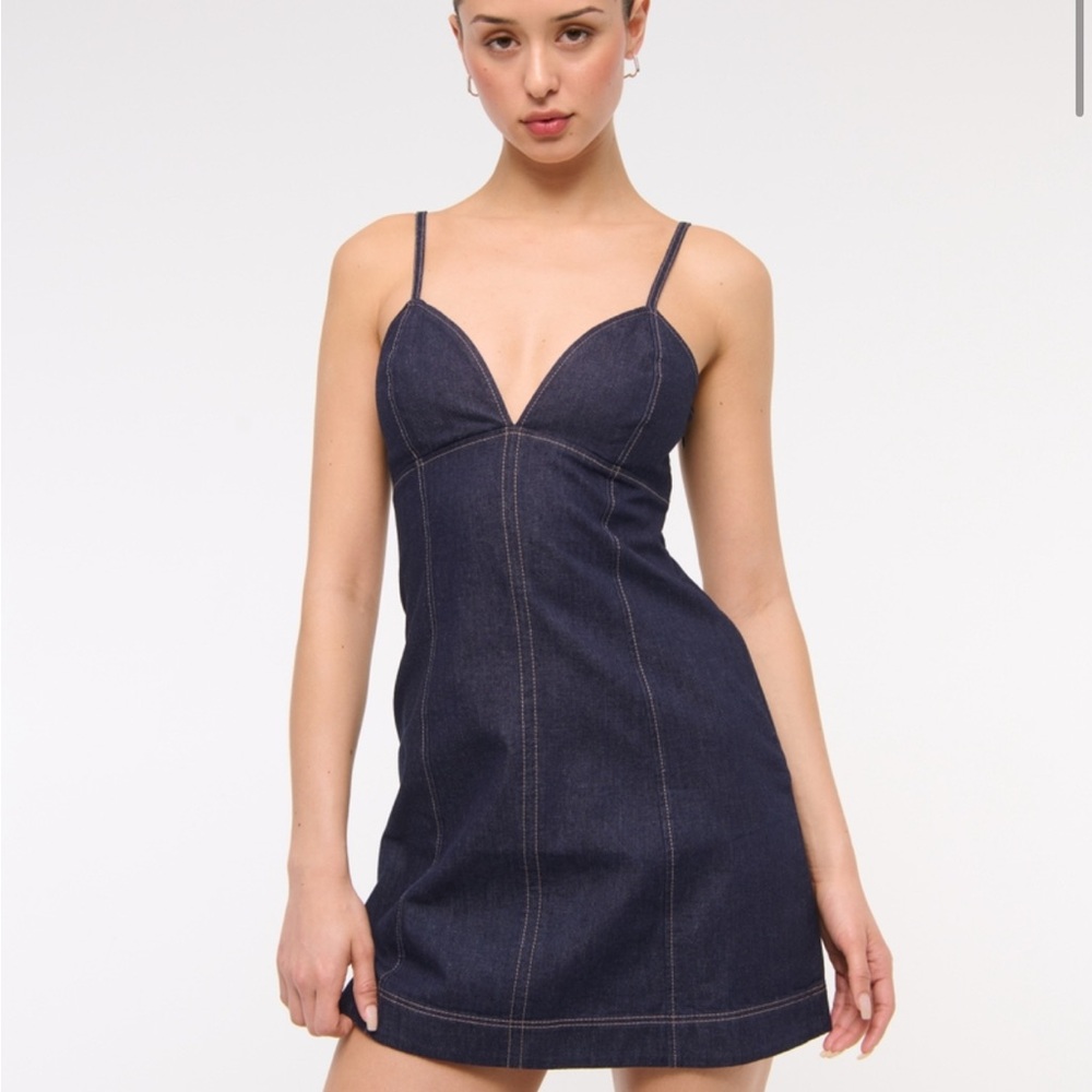 Abercrombie & Fitch Sweetheart Denim Mini Dress Small Petite